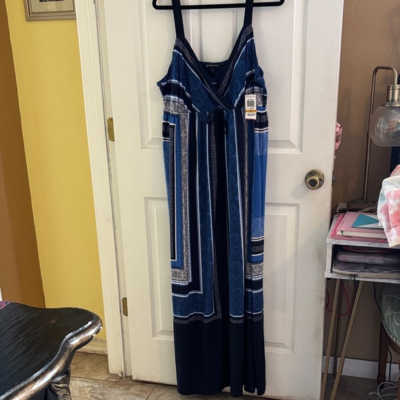 INC International Concepts Blue Maxi Dress - Picture 3 of 6